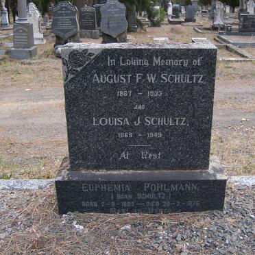 SCHULTZ August F.W. 1867-1933 &amp; Louisa J. 1869-1949 :: POHLMANN Euphemia nee SCHULTZ 1893-1976