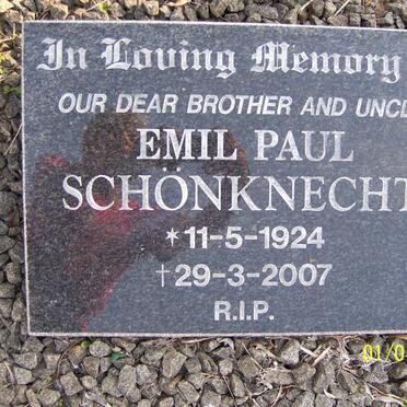 SCHONKNECHT Emil Paul 1924-2007