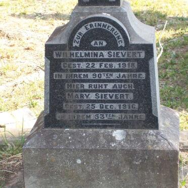 SIEVERT Wilhelmina -1918 :: SIEVERT Mary -1916