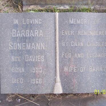 SONEMANN Barbara nee DAVIES 1933-1968