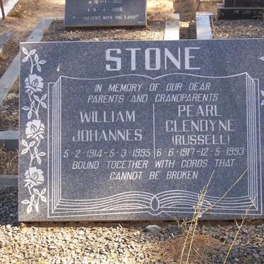 STONE William Johannes 1914-1995 &amp; Pearl Glendyne RUSSELL 1917-1993