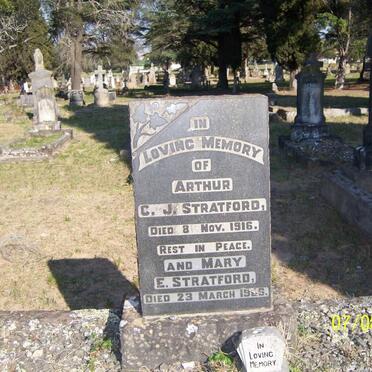 STRATFORD Arthur C.J. -1916 &amp; Mary E. -1966