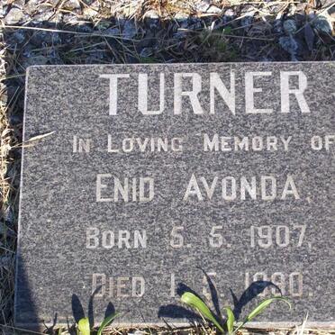 TURNER Enid Avonda 1907-1990