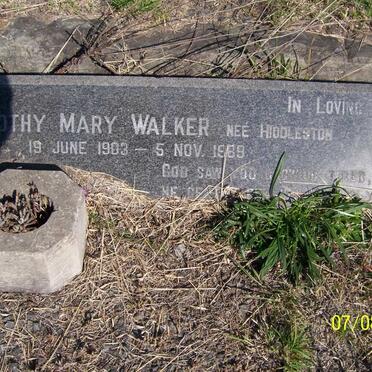 WALKER Dorothy Mary nee HIDDLESTON 1903-1989