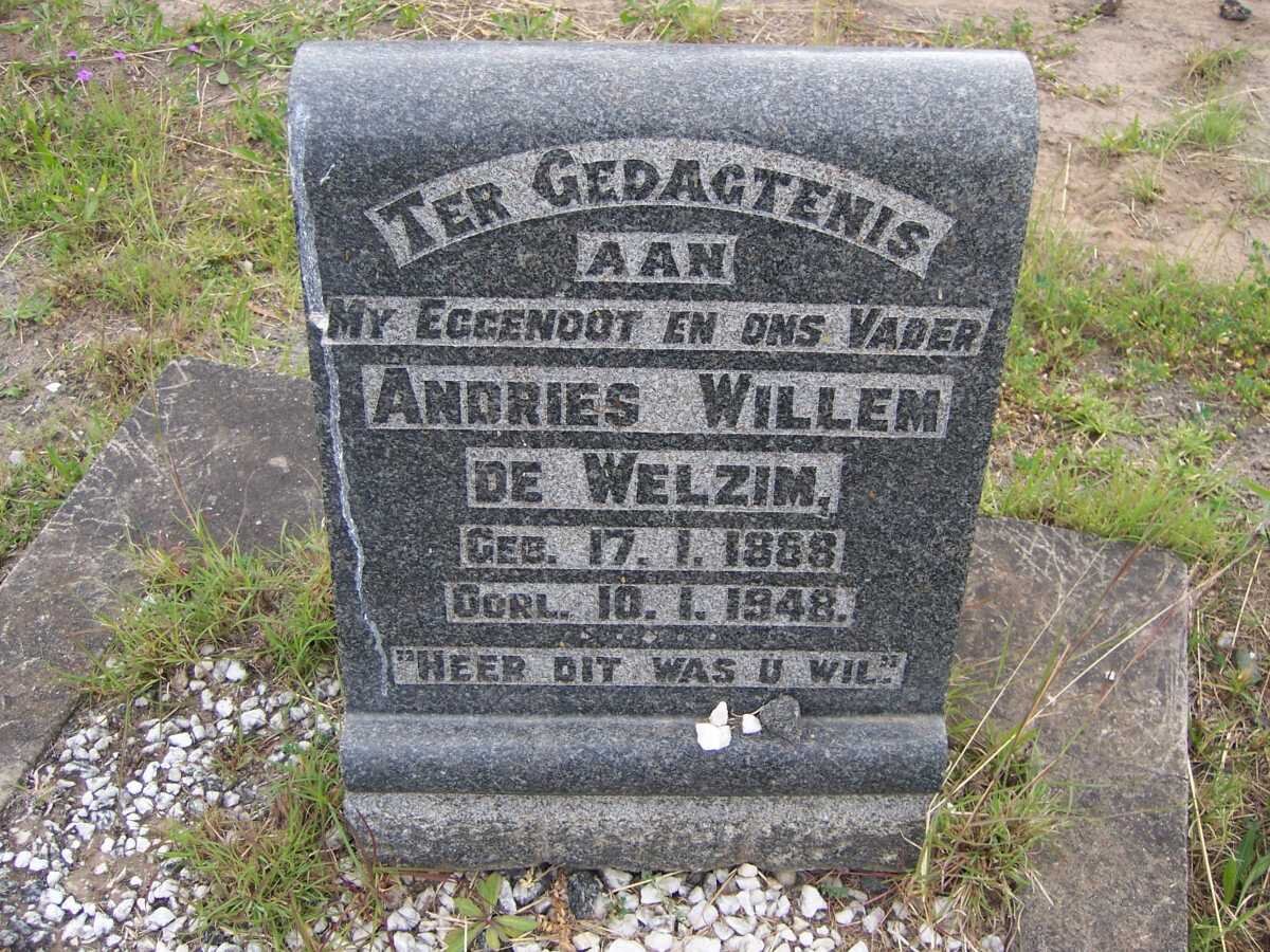 WELZIM Andries Willem, de 1888-1948