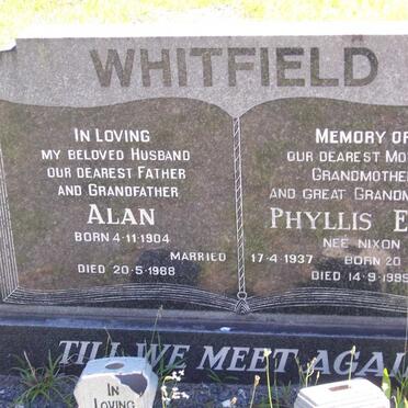WHITFIELD Alan 1904-1988 &amp; Phyllis Etta NIXON 1913-1995