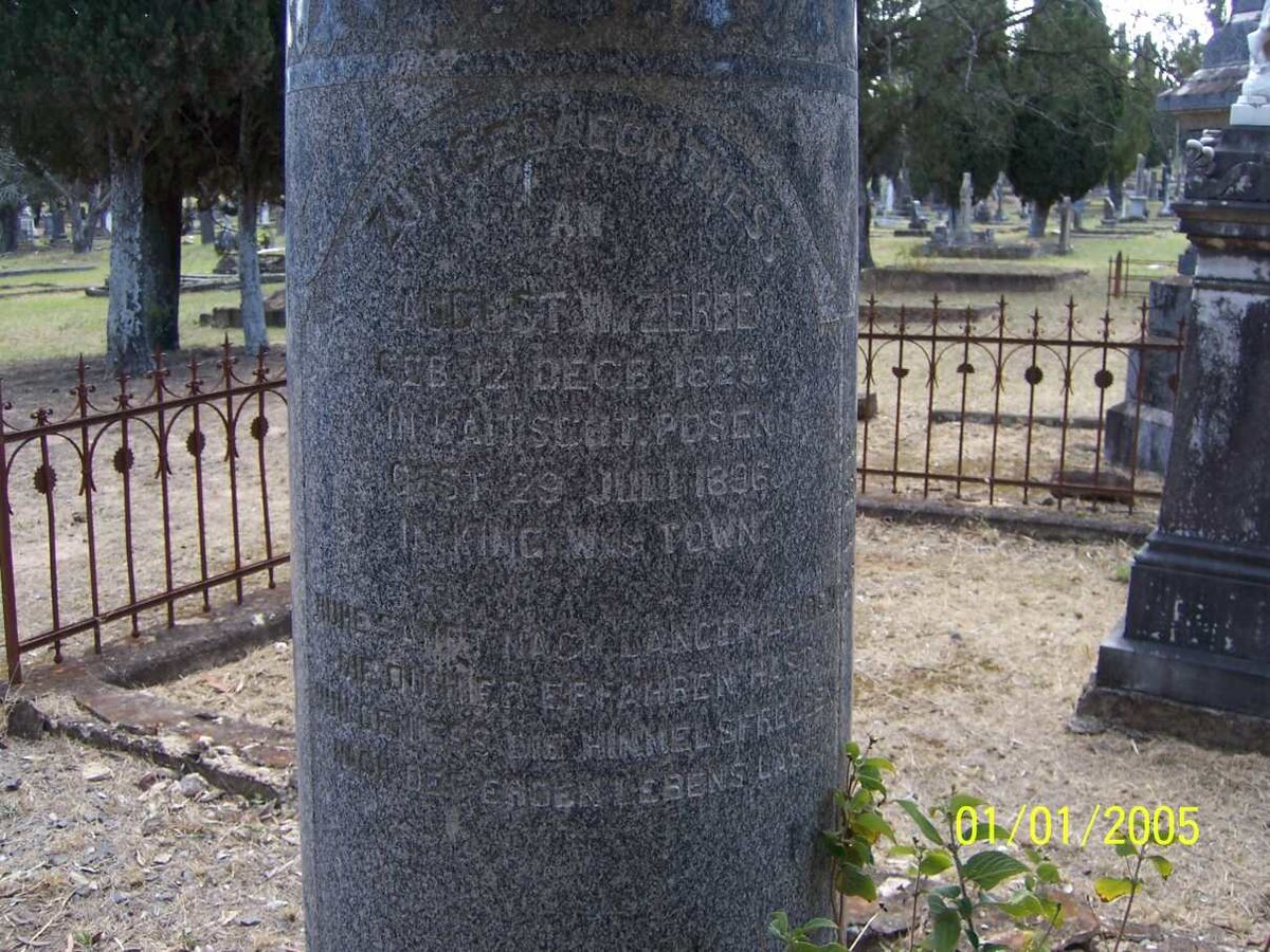 ZERBE August 1823-1896