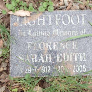 LIGHTFOOT Florence Sarah Edith 1912-2005