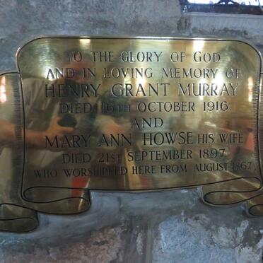 MURRAY Henry Grant -1916 &amp; Mary Ann HOWSE -1897