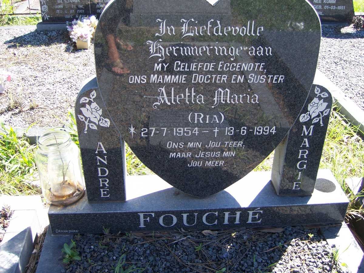 FOUCHE Aletta Maria 1954-1994