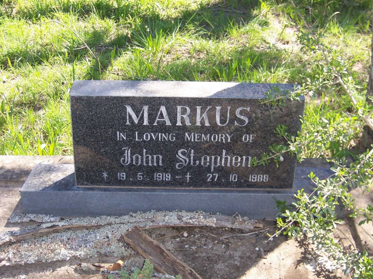 MARKUS John Stephen 1919-1988