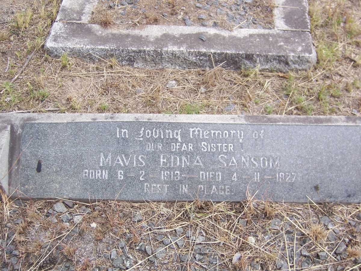 SANSOM Mavis Edna 1913-1927