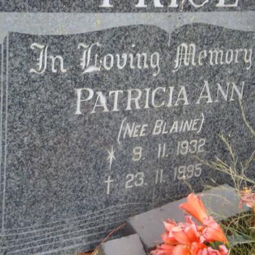 PRICE Patricia Ann nee BLAINE 1932-1995