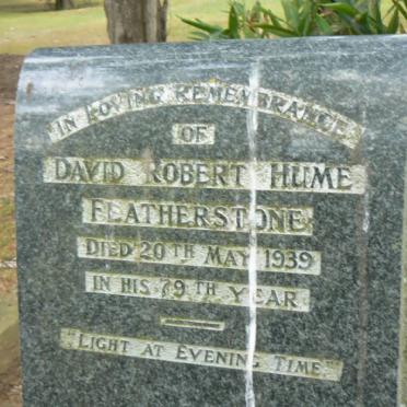 FEATHERSTONE David Robert Hume -1939