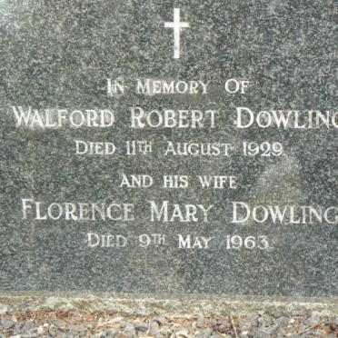 DOWLING Walford Robert -1929 &amp; Florence Mary -1963