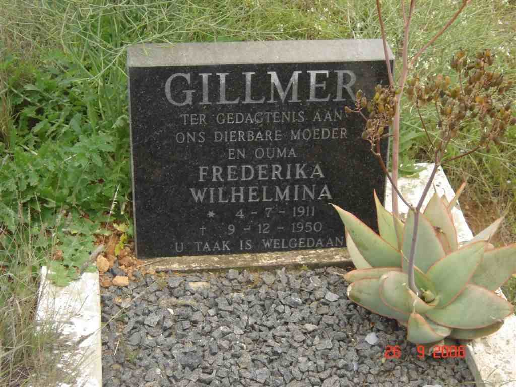 GILLMER Frederika Wilhelmina 1911-1950