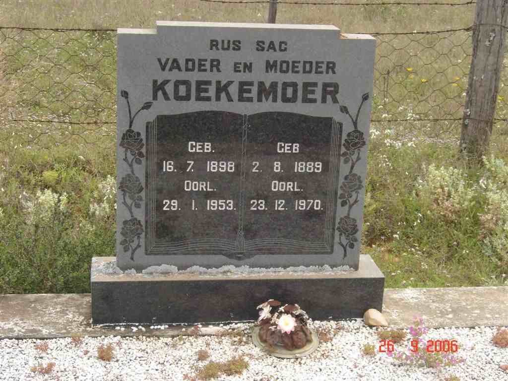 KOEKEMOER Vader 1898-1953 &amp; Moeder 1889-1970