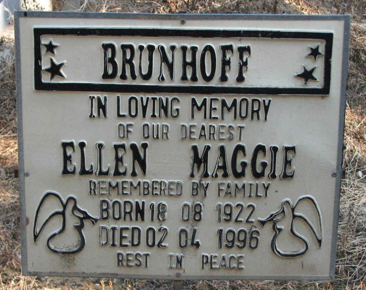 BRUNHOFF Ellen Maggie 1922-1996