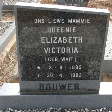 BOUWER Queenie Elizabeth Victoria nee WAIT 1899-1982