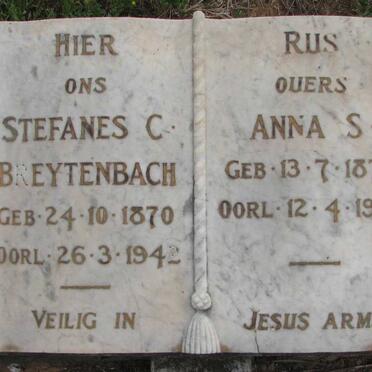 BREYTENBACH Stefanes C. 1870-1942 &amp; Anna S. 1876-1957