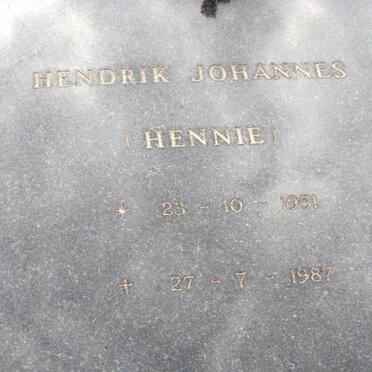 BONTHUYS Hendrik Johannes 1919-1994 &amp; Yvonne Elizabeth HURTER 1928-2009 :: BONTHUYS Hendrik Johannes 1951-1987