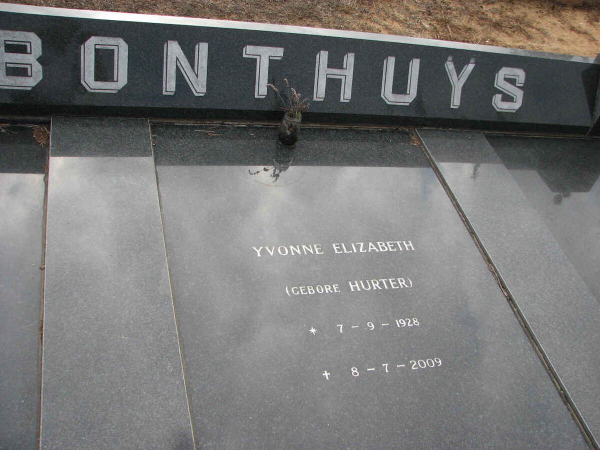 BONTHUYS Yvonne Elizabeth nee HURTER 1928-2009