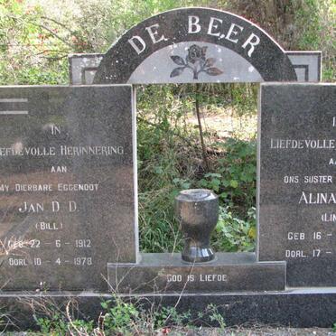 BEER Jan D.D., de 1912-1978 &amp; Alina O.A. 1923-1994