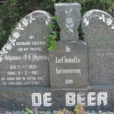 BEER Johannes J.F., de 1935-1967