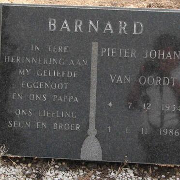 BARNARD Pieter Johann van Oordt 1954-1986
