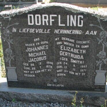 DORFLING Johannes Michael Jacobus 1898-1978 &amp; Elizabeth Gertruida SMITH 1903-1971