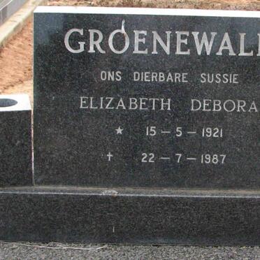 GROENEWALD Elizabeth Debora 1921-1987