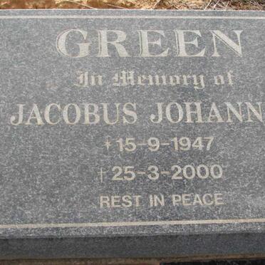 GREEN Jacobus Johannes 1947-2000