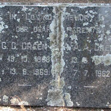 GREEN G.G. 1888-1969 &amp; A.A.A. -1962