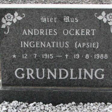 GRUNDLING Andries Ockert Ingenatius 1915-1988