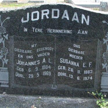 JORDAAN Johannes A.L. 1884-1969 &amp; Susanna E.F. 1883-1974