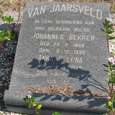 JAARSVELD Johannes Bekker, van 1868-1932 &amp; Anna Helena 1879-1967