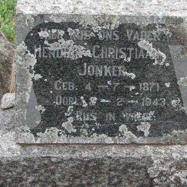 JONKER Hendrik Christiaan 1871-1943