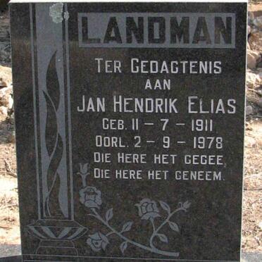 LANDMAN Jan Hendrik Elias 1911-1978