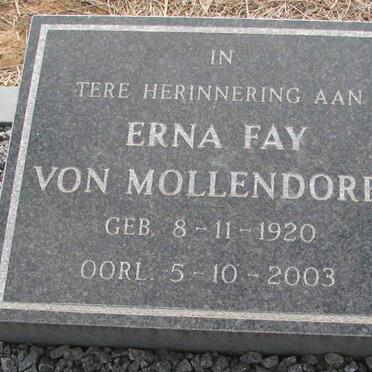 MOLLENDORFF Erna Fay, van 1920-2003