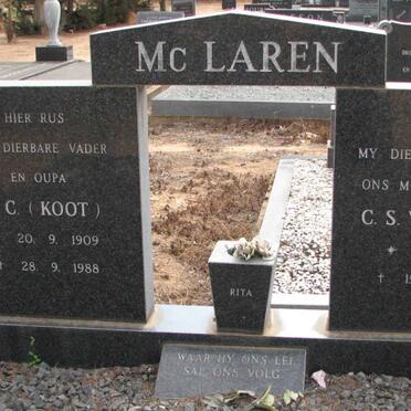 MCLAREN J.C. 1909-1988 &amp; C.S.W. 1915-1987