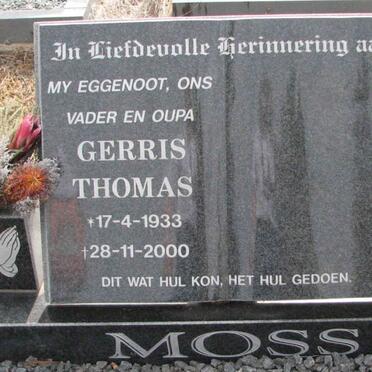 MOSS Gerris Thomas 1933-2000