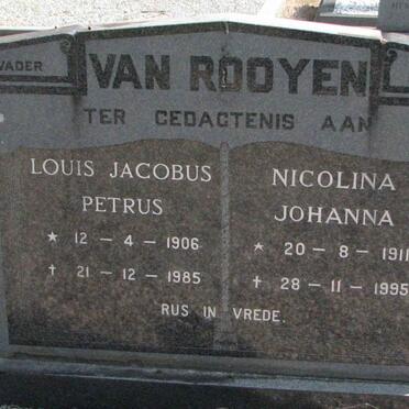ROOYEN Louis Jacobus Petrus, van 1906-1985 &amp; Nicolina Johanna 1911-1995