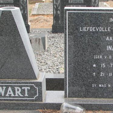 SWART Ina nee V.D. MERWE 1928-1992