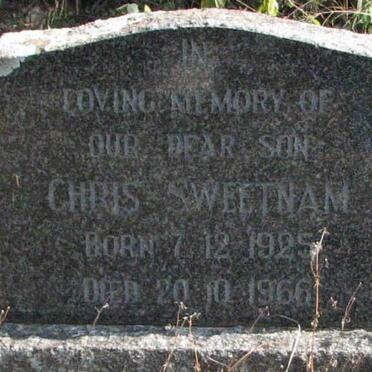 SWEETNAM Chris 1925-1966