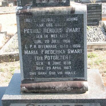 SWART Petrus Herodus 1897-1956 &amp; Maria Frederika POTGIETER 1899-1967