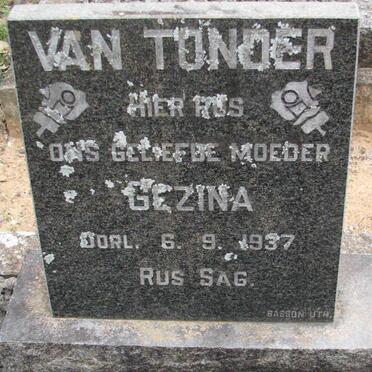 TONDER Gezina, van -1937