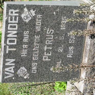 TONDER Petrus, van -1935