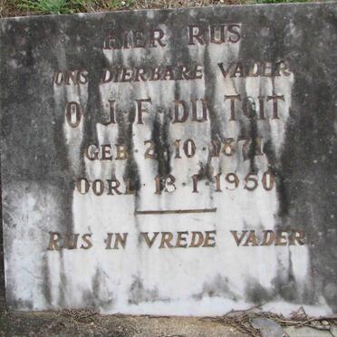 TOIT O.J.F., du 1871-1950