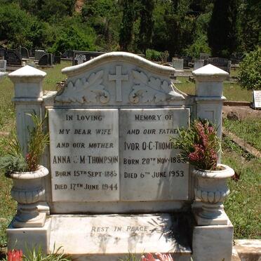 THOMPSON Ivor Oscar Christopher 1883-1953 &amp; Anna Catharina Maria STRYDOM 1885-1944