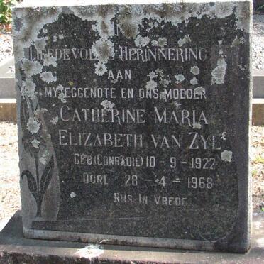ZYL Catherine Maria Elizabeth, van nee CONRADIE 1922-1968